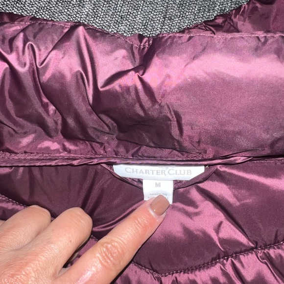 Charter Club Plum Quilted Vest - Picture 6 of 6